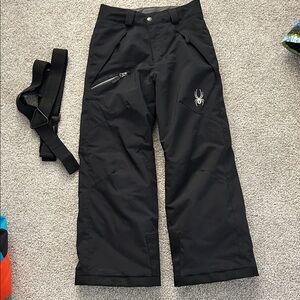 Spyder kids black ski pants